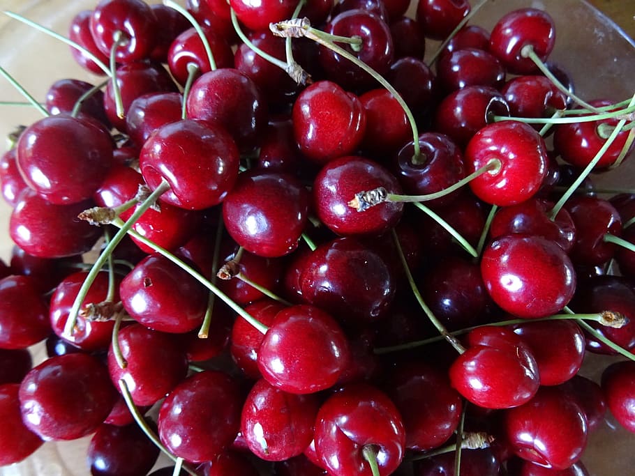 Cherry, Fruit, Red, Berries, red berries, food and drink, large group of objects HD wallpaper