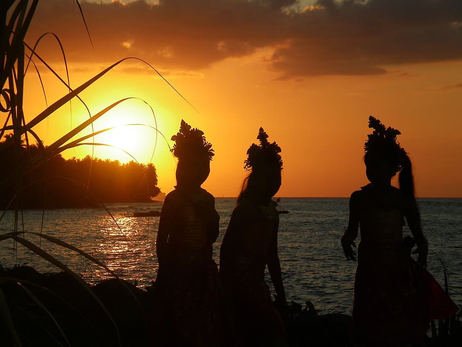 moods, sunset, dancers, tradition, colors, beauty, evening HD wallpaper