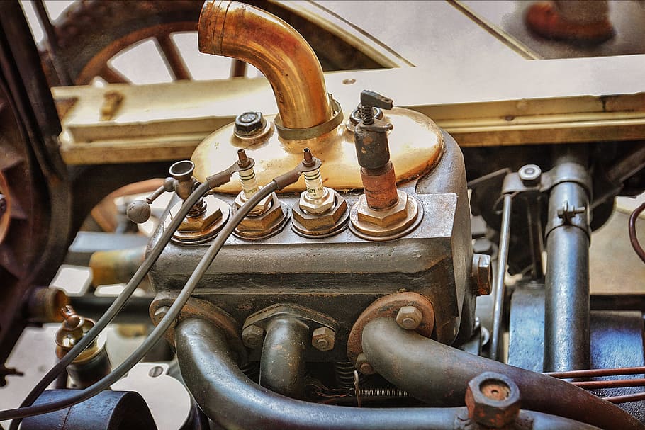 car engine, motor, engine block, machine, technology, workshop HD wallpaper