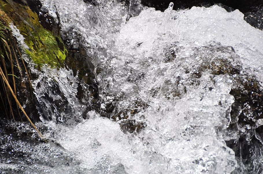water, bach, flow, nature, drip, rock, reflection, stream stage HD wallpaper