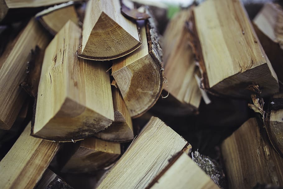 fireplace, wood, horizontal, wood - Material, timber, log, firewood HD wallpaper