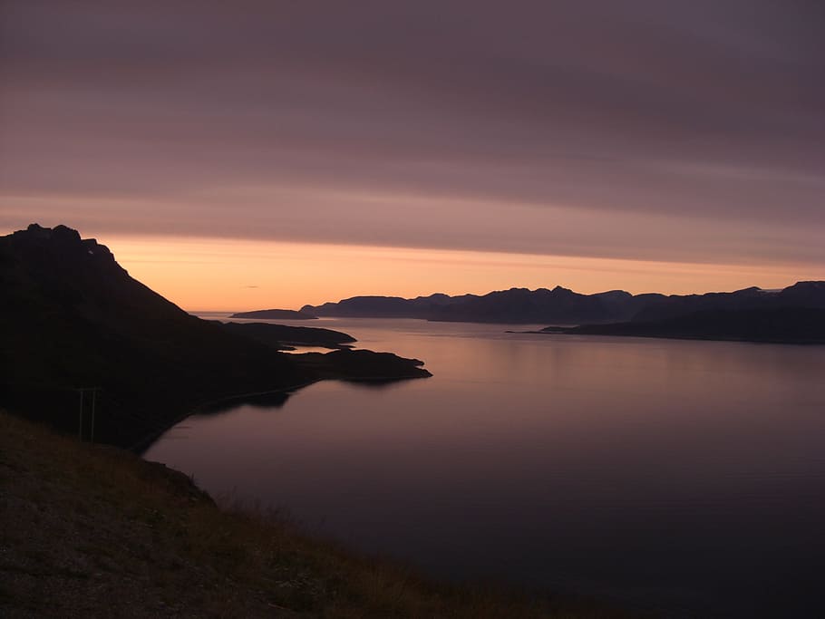 Lofoten, Sea, Sunset, scenics, nature, outdoors, reflection HD wallpaper
