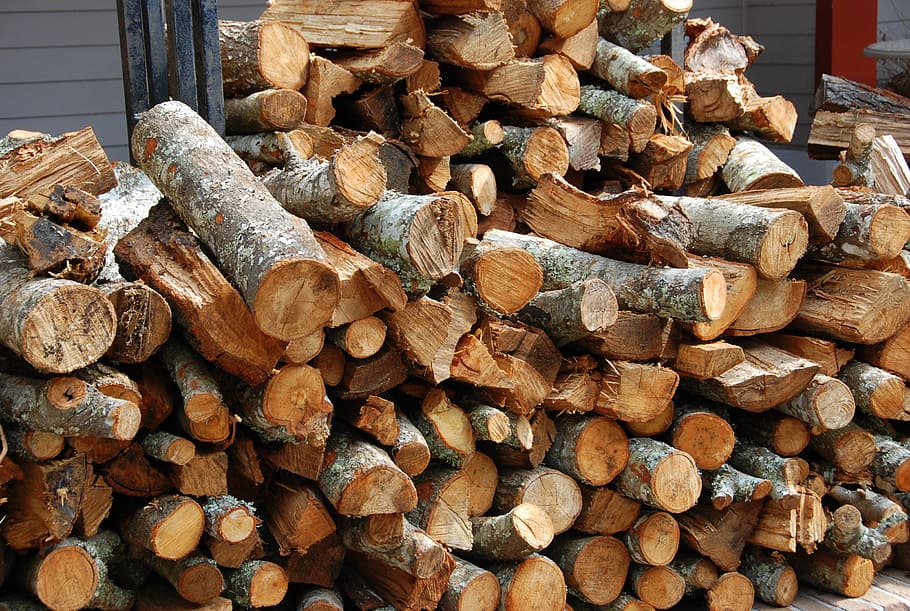 wood, stack, pile, texture, brown, natural, timber, lumber HD wallpaper