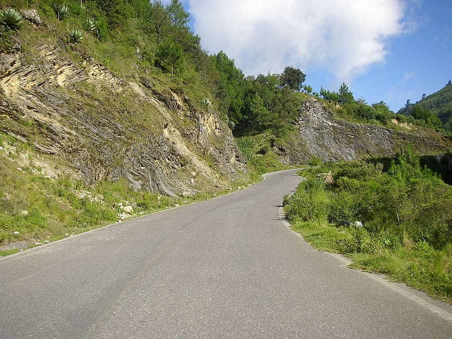 road, landscape, path, horizon, mexico, cobble, travel, tourism HD wallpaper