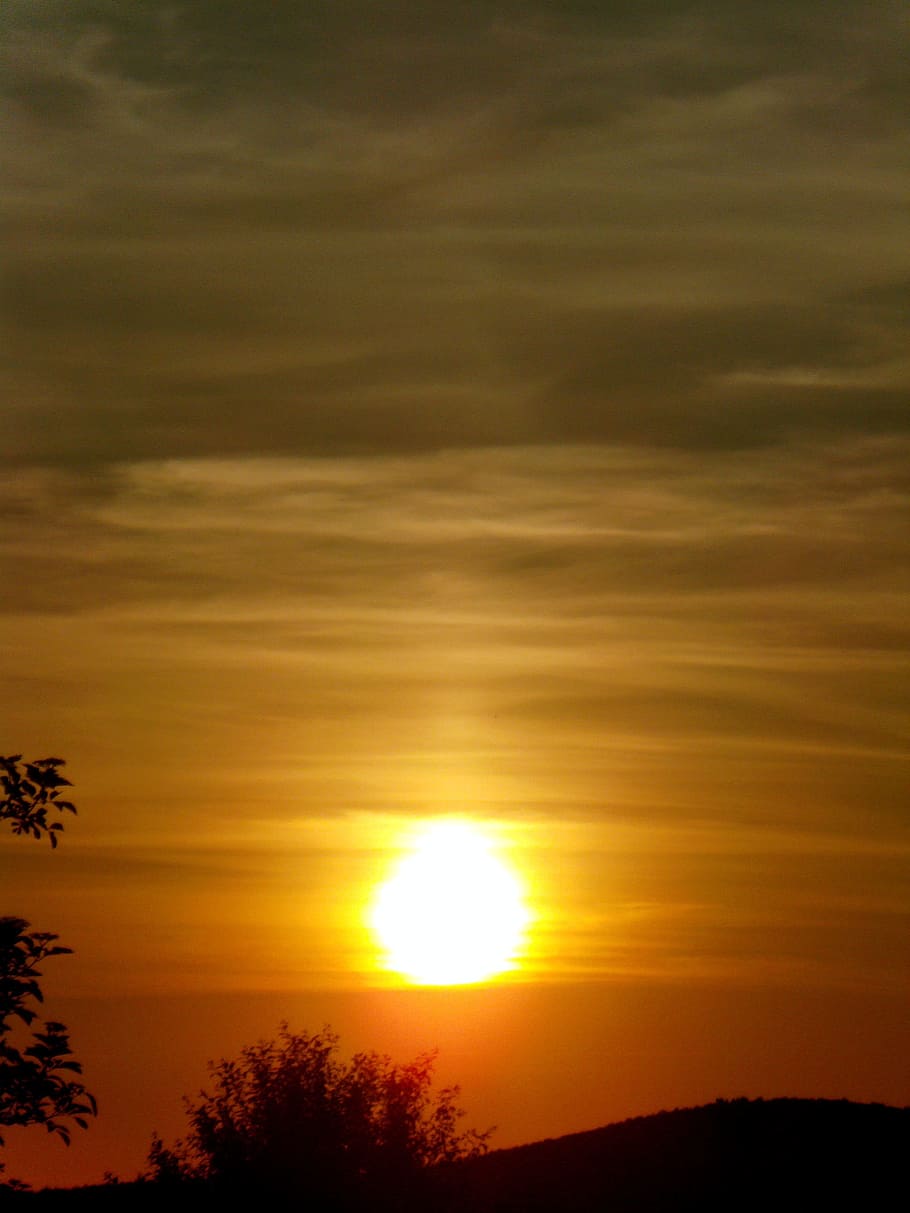 Sun, Sunset, sky, abendstimmung, scenics, beauty in nature HD wallpaper