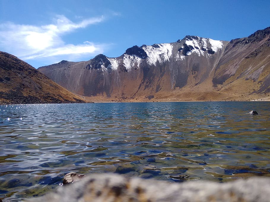 nature, volcano, lake, mountain, scenics - nature, water, environment HD wallpaper
