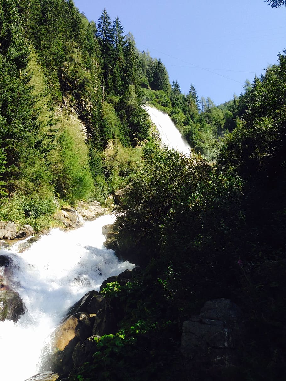 River, Ötztal, Tyrol, Forest, Nature, ötztal, green, trees HD wallpaper