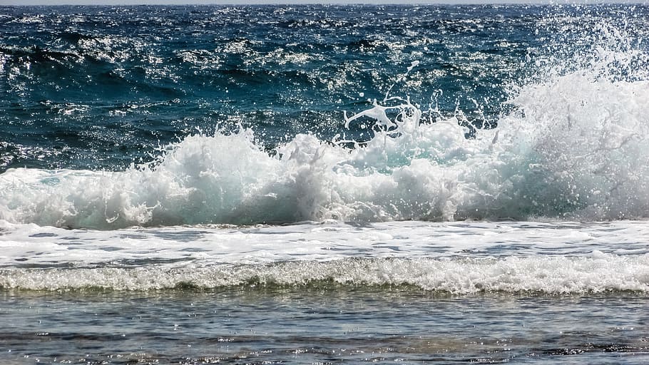 Wave, Bubbles, Foam, Spray, Energy, water, splash, liquid, sea HD wallpaper