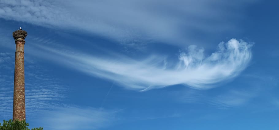 brown concrete tower under white clouds during daytime, sky HD wallpaper