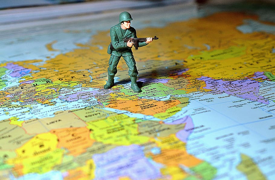 soldier plastic figure toy, Map, Middle East, Army, War, military