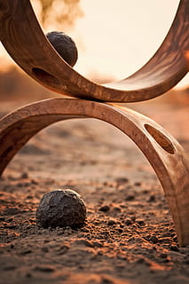 close-up photo of brown wooden arch, harmony, relax, rock, moqui HD wallpaper