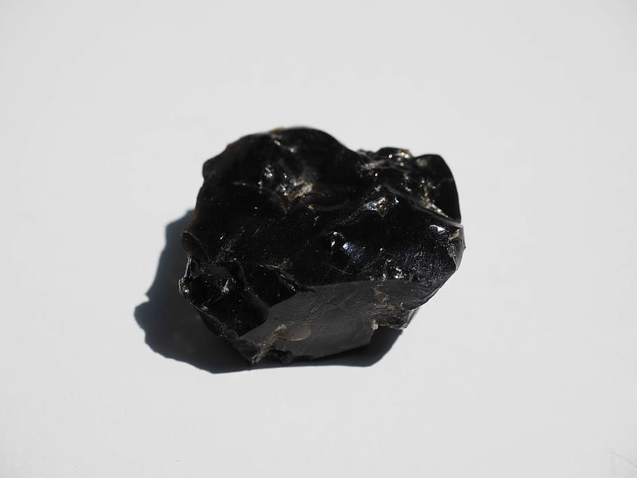 black stone fragment, Obsidian, Volcanic, Rocks, Rocks Glass, HD wallpaper