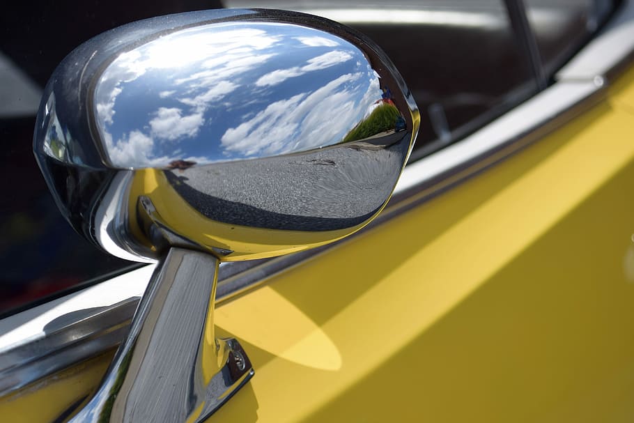 auto, side mirror, oldtimer, transportation, mode of transportation HD wallpaper