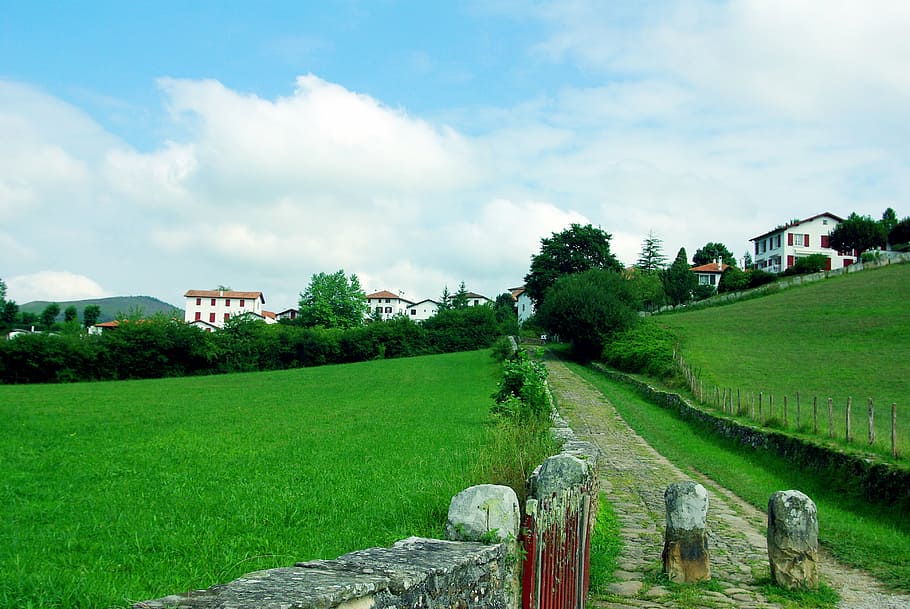 path, basque country, prado, architecture, rural Scene, outdoors HD wallpaper