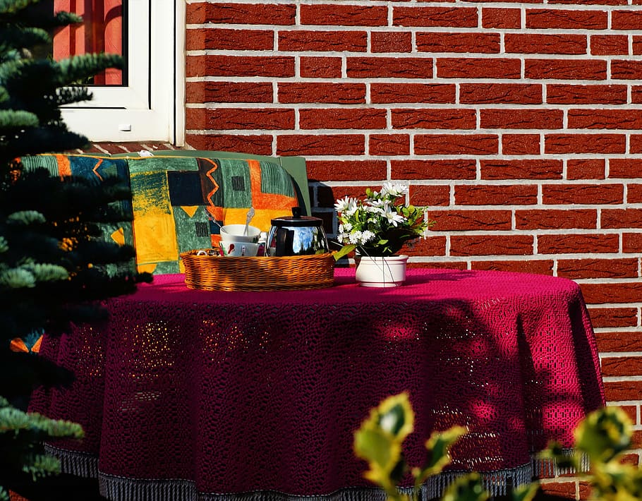garden, home, romance, table, tea salons, relaxation, mood HD wallpaper