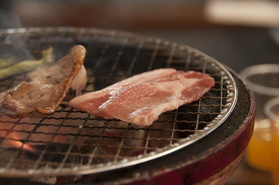 meat, barbecue, fire, food, food and drink, freshness, no people HD wallpaper