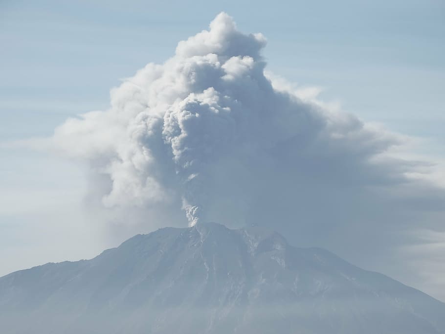 volcano, eruption, chile, cloud - sky, mountain, beauty in nature HD wallpaper