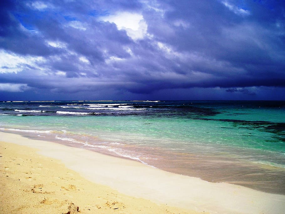 Landscape, beach, and coastline in Puerto Rico, clouds, landscapes HD wallpaper