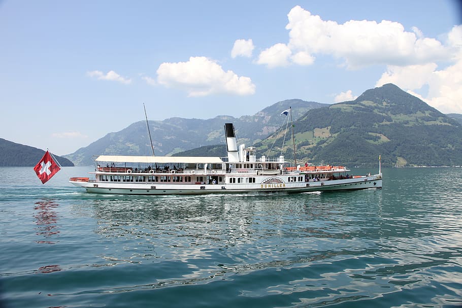 ship, steam, steamer, chimney, boot, paddle steamer, water HD wallpaper