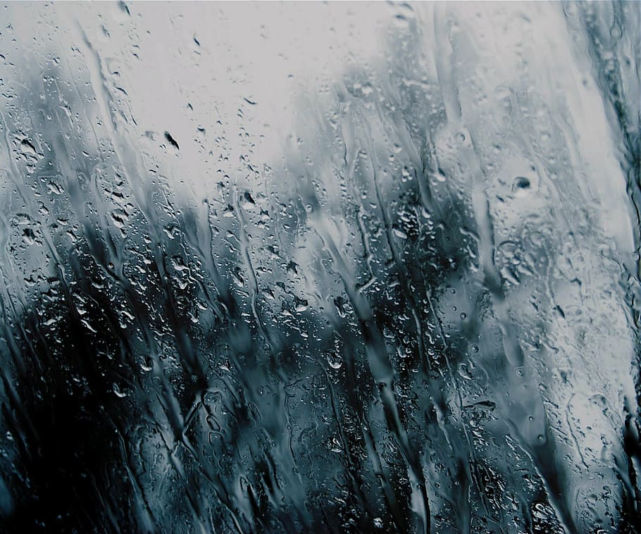 close-up photography dew drops on clear glass panel, water HD wallpaper
