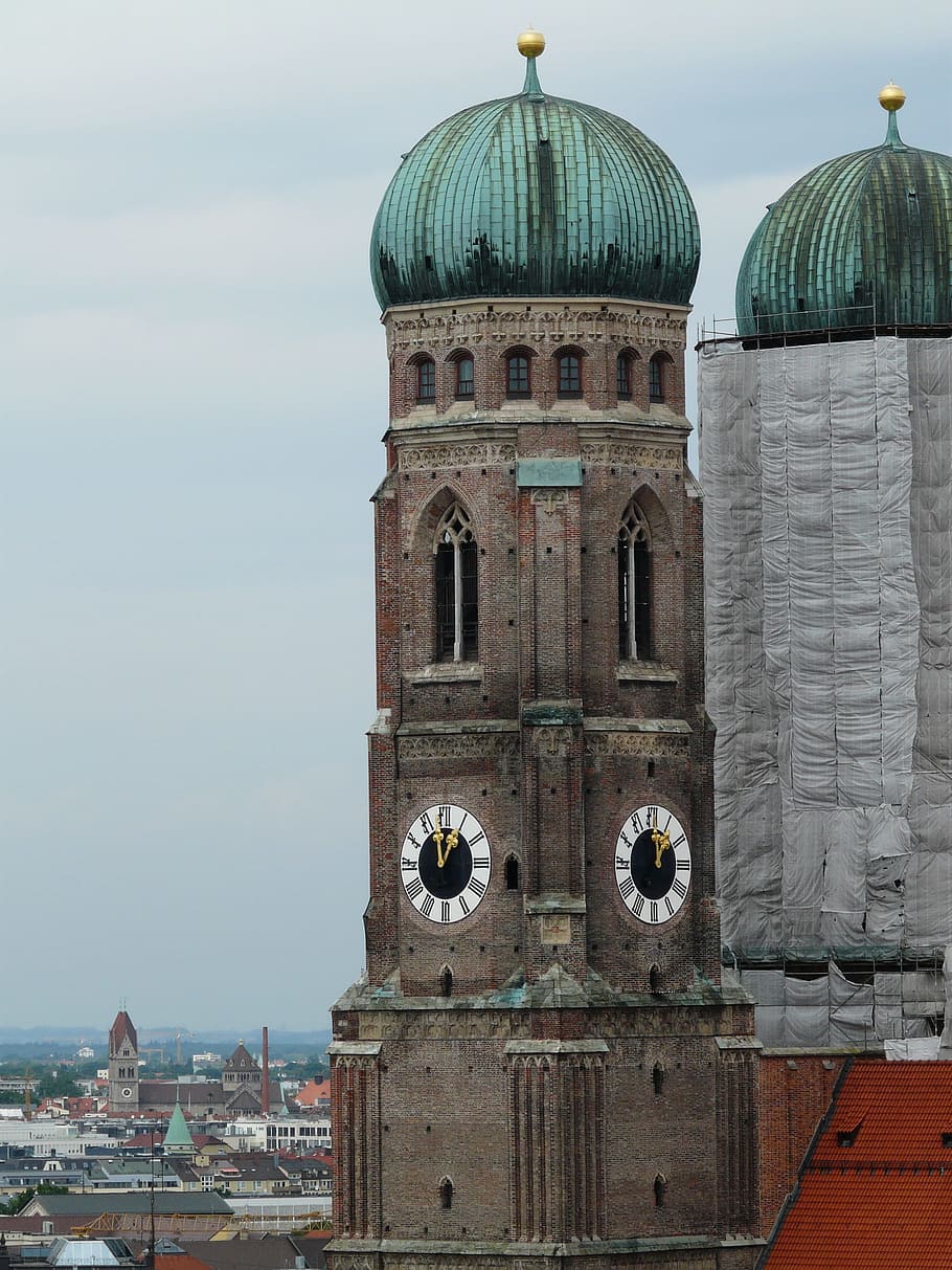 Tower, Onion Dome, Building, architecture, restoration, scaffold HD wallpaper