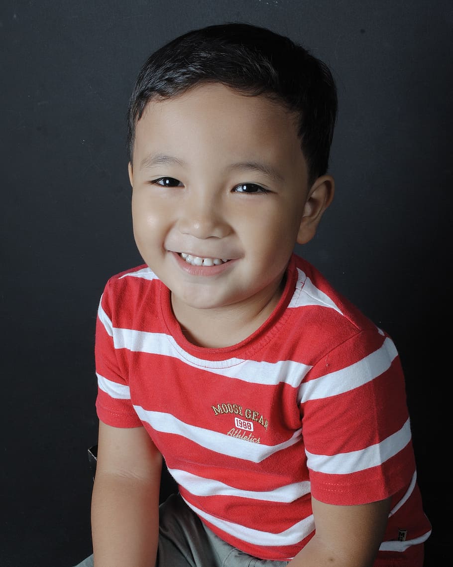 Free download | HD wallpaper: boy wearing red and white striped shirt ...