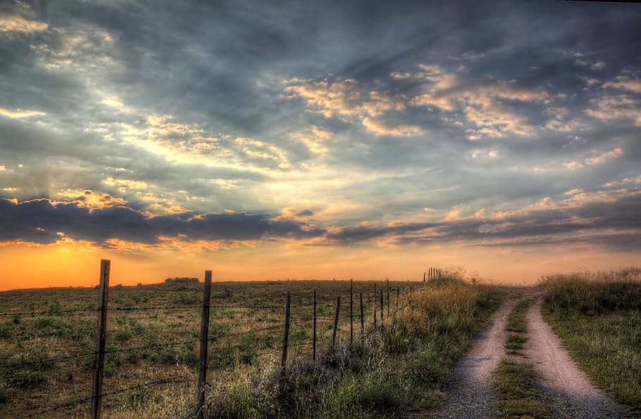 path, sunset, nature, walk, sky, trail, cloud - sky, environment HD wallpaper
