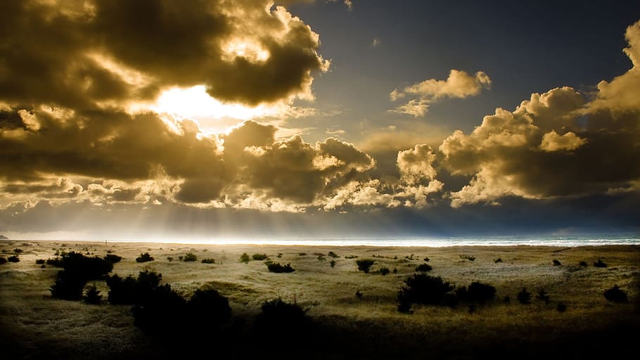 sunset, sky, in the evening, cloud - sky, scenics - nature HD wallpaper