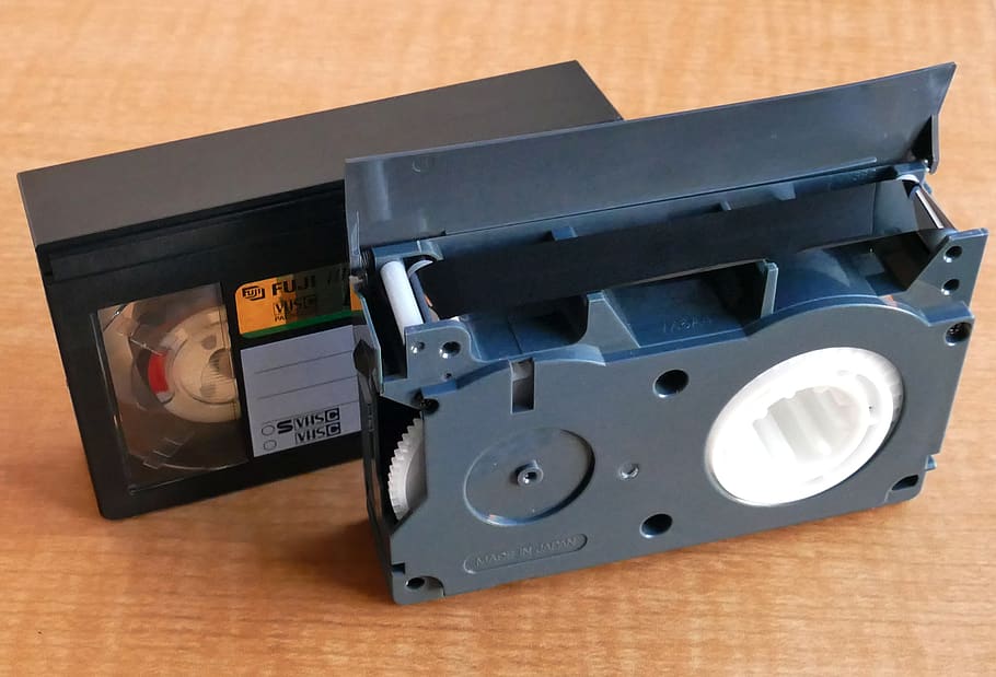 vhs, video, cassette, media, old, tape, retro, plastic, vcr