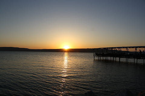 Canakkale, Coaster, offer, sunset, sea, nature, scenics, silhouette HD wallpaper
