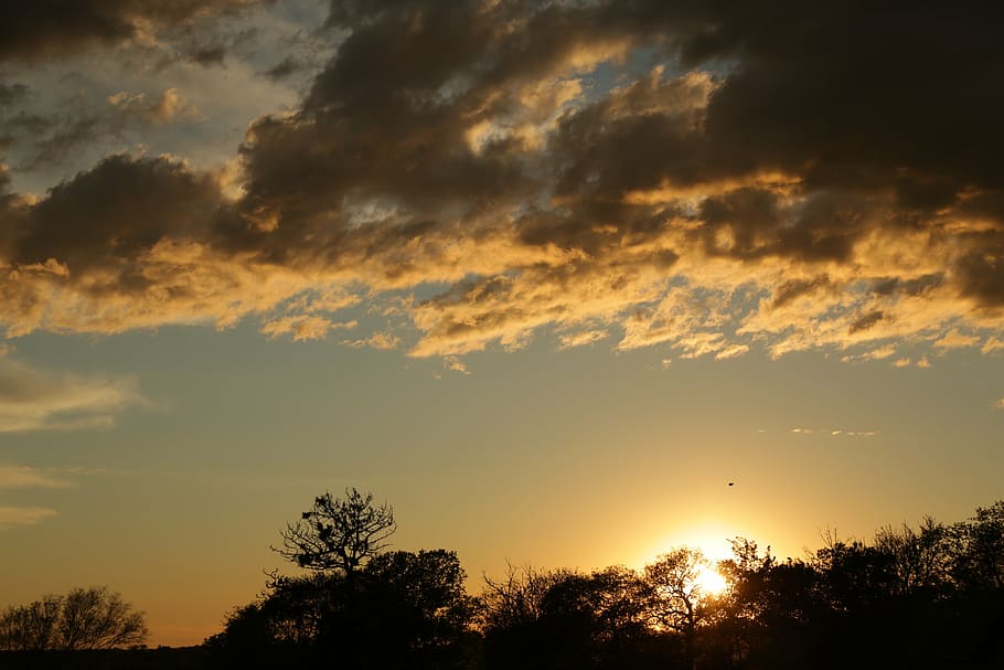 sunset, sky, clouds, light, sunlight, outdoors, evening, cloud - sky HD wallpaper