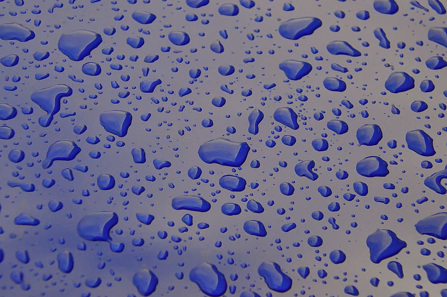 dew, blue, just add water, surface, water droplets, backgrounds HD wallpaper