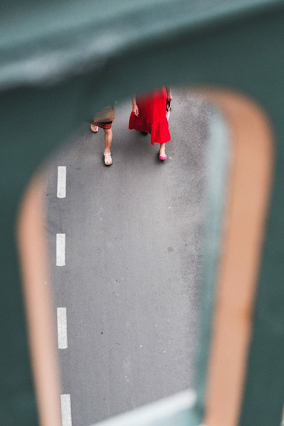 Under the bridge, untitled, day, road, city, street, red, one person HD wallpaper