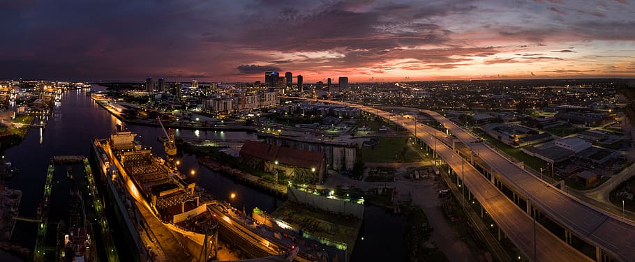 timelapse photography of city, aerial, metropolitan, night HD wallpaper