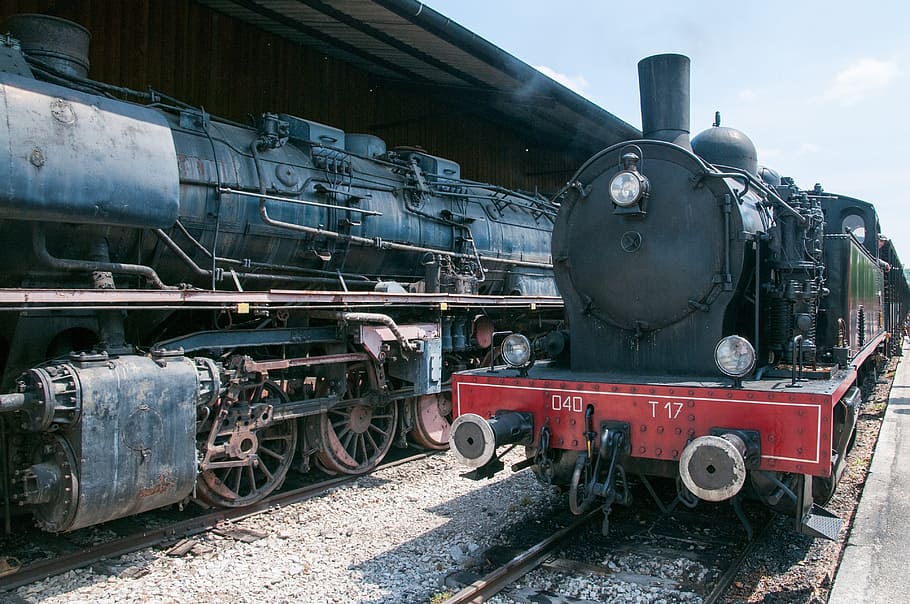train, machine, museum, old, transportation, wheel, metal, steel HD wallpaper