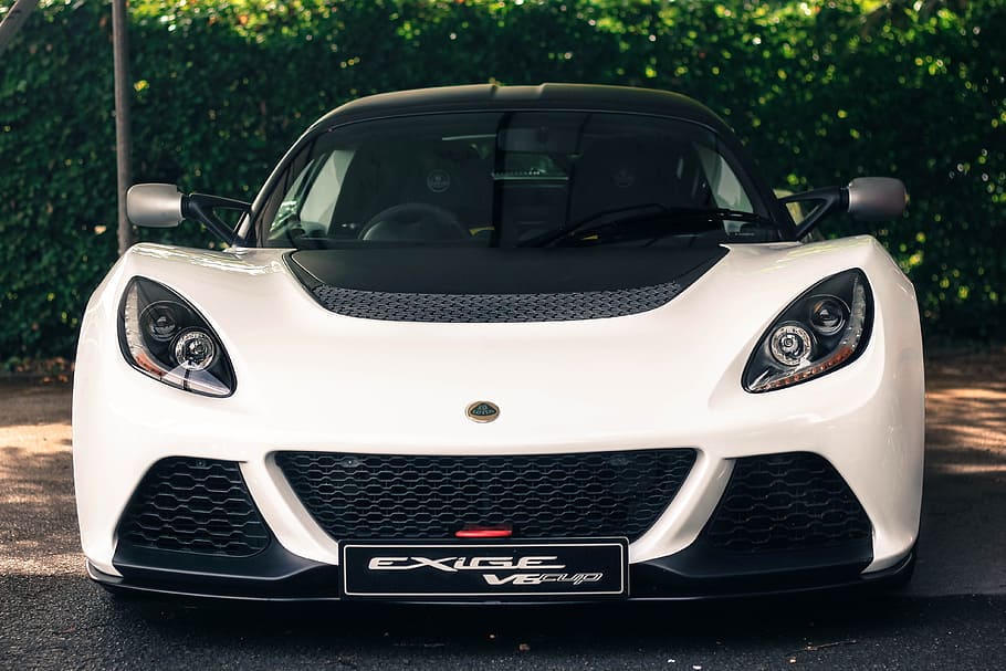 white Lotus Exige, racing car, exige v6 cup, speed, motorsport