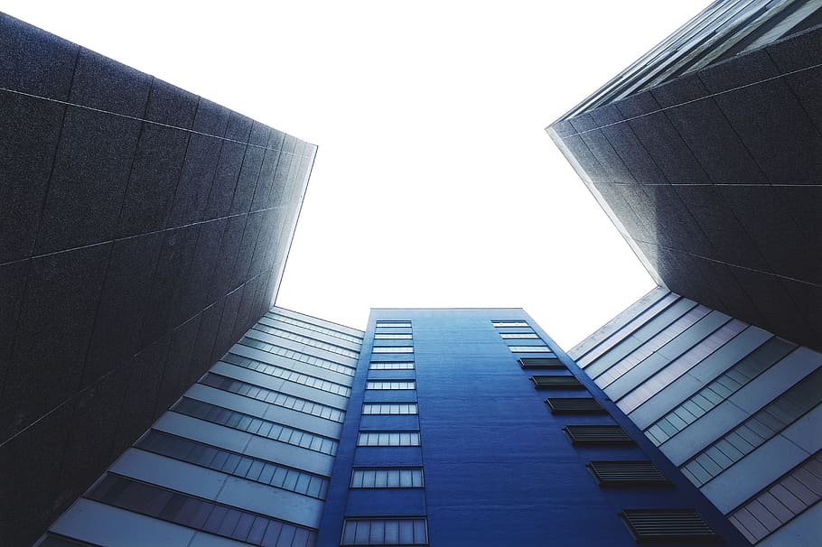 skyscraper, blue, architecture, city, skyline, live, human HD wallpaper