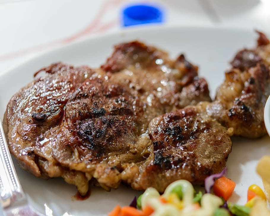 Steak, Beef, Plate, Grilled, Meat, Food, dinner, roasted, fillet HD wallpaper