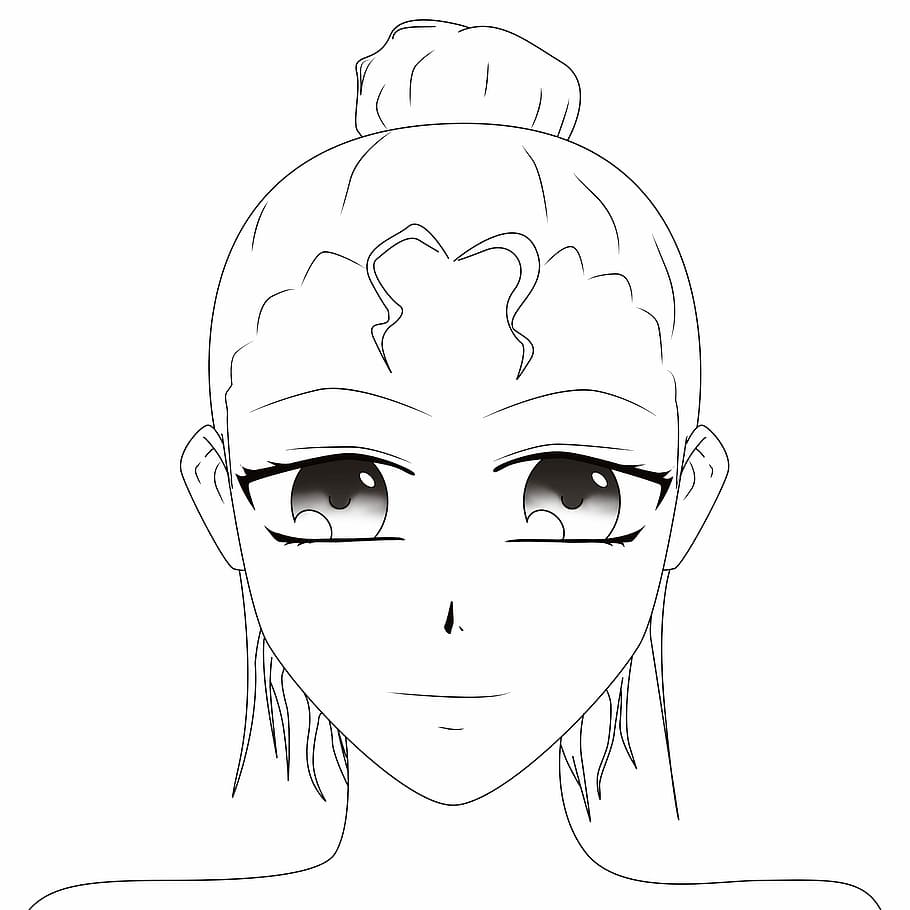 How To Draw Anime Girl Face  Sketch  680x678 PNG Download  PNGkit