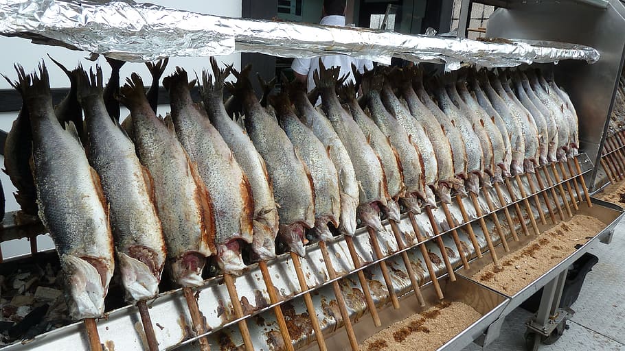 fish, cod, smoked, steckerlfisch, food and drink, freshness HD wallpaper