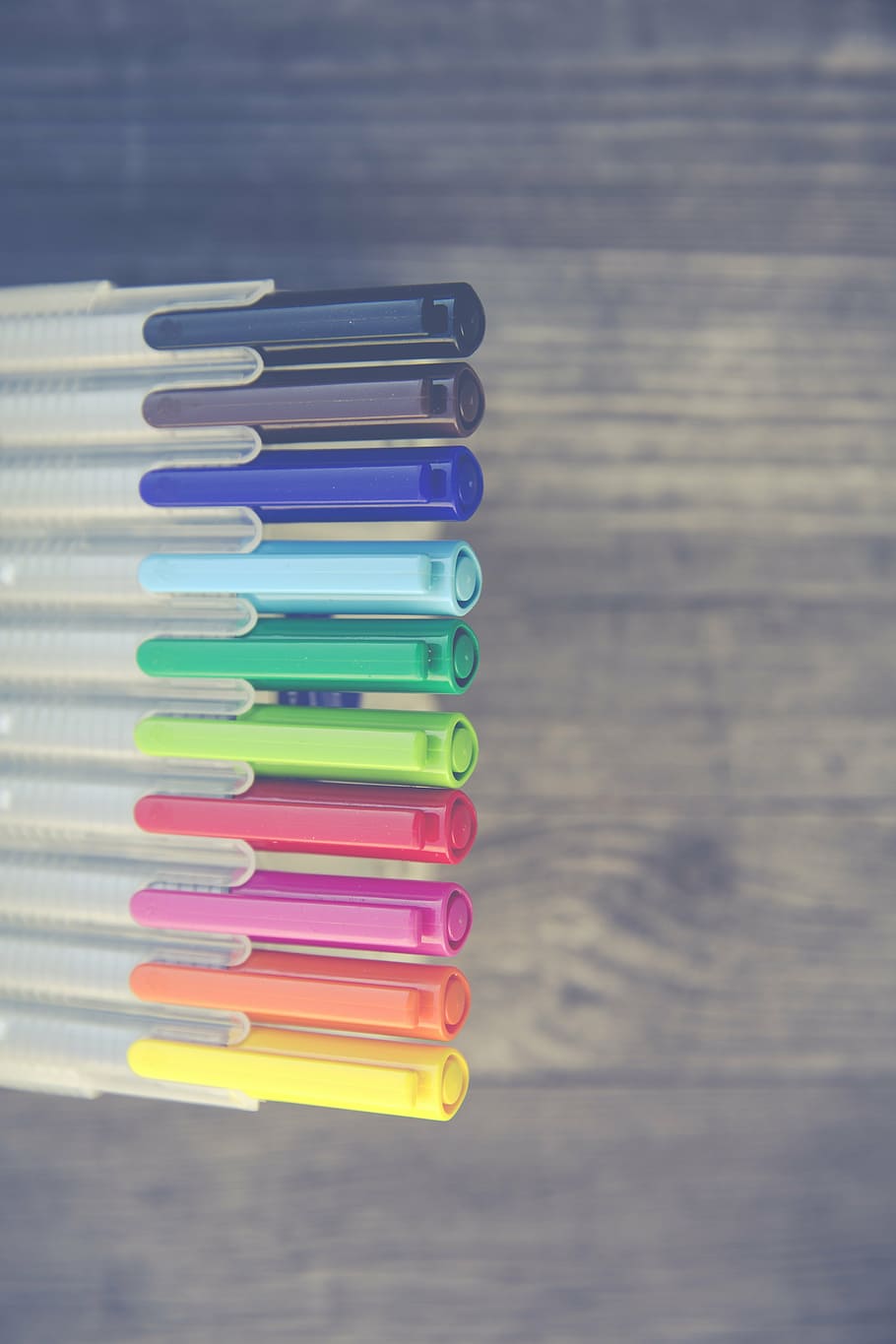 coloring pen set, pens, colorful, paint, draw, colored pencils, HD wallpaper