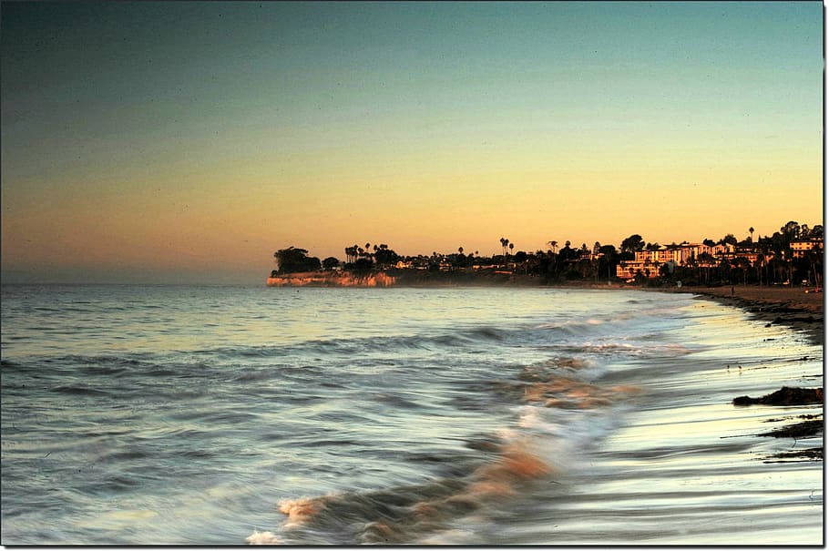 sea, sunset, wave, sky, water, scenics - nature, beauty in nature HD wallpaper