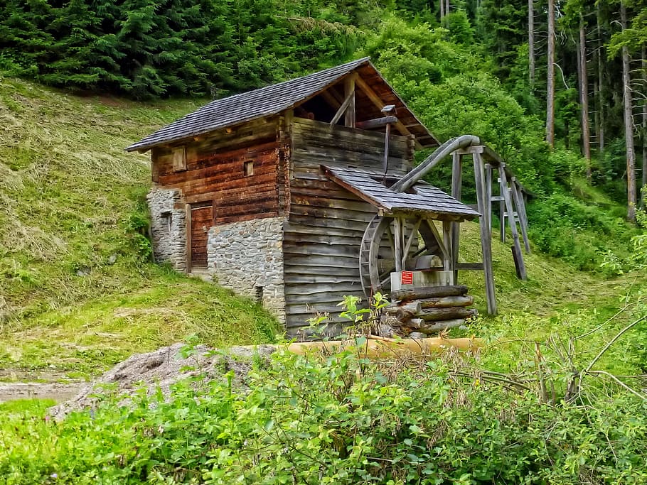 photo of black and brown house, germany, grain mill, building HD wallpaper