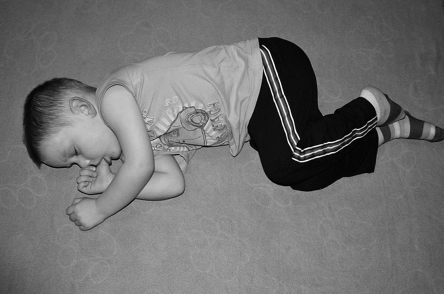 child, sleeping, lying, baby, boy, people, background, fatigue HD wallpaper
