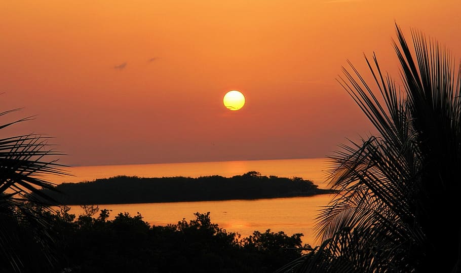 Florida, Sunset, Ocean, Beach, Water, south, sky, colorful HD wallpaper