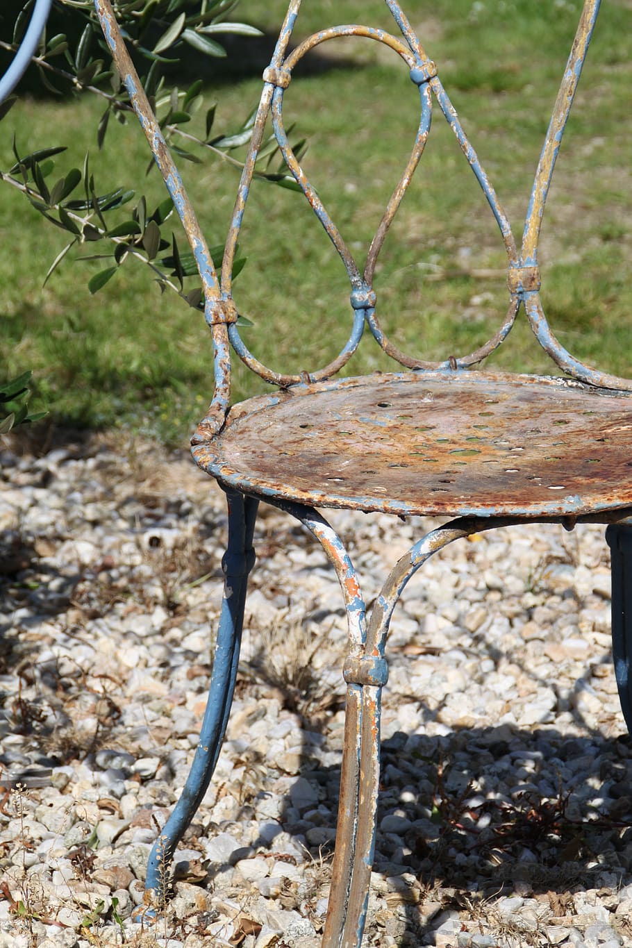 chair old, metal chair, chair garden, decoration, vintage, antique chairs, HD wallpaper