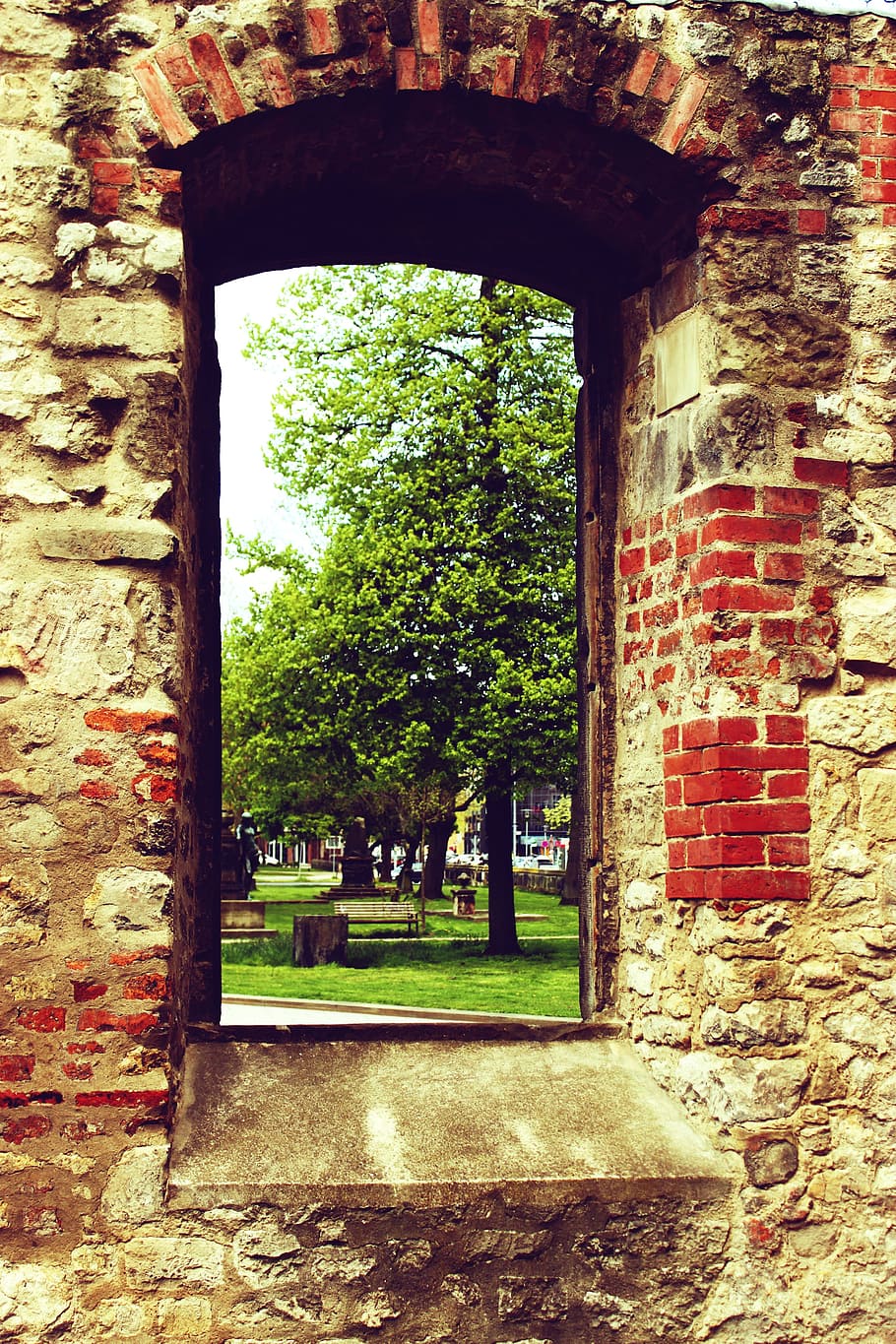 Window, Grunge, Brick, Wall, Vintage, old, texture, frame, architecture HD wallpaper