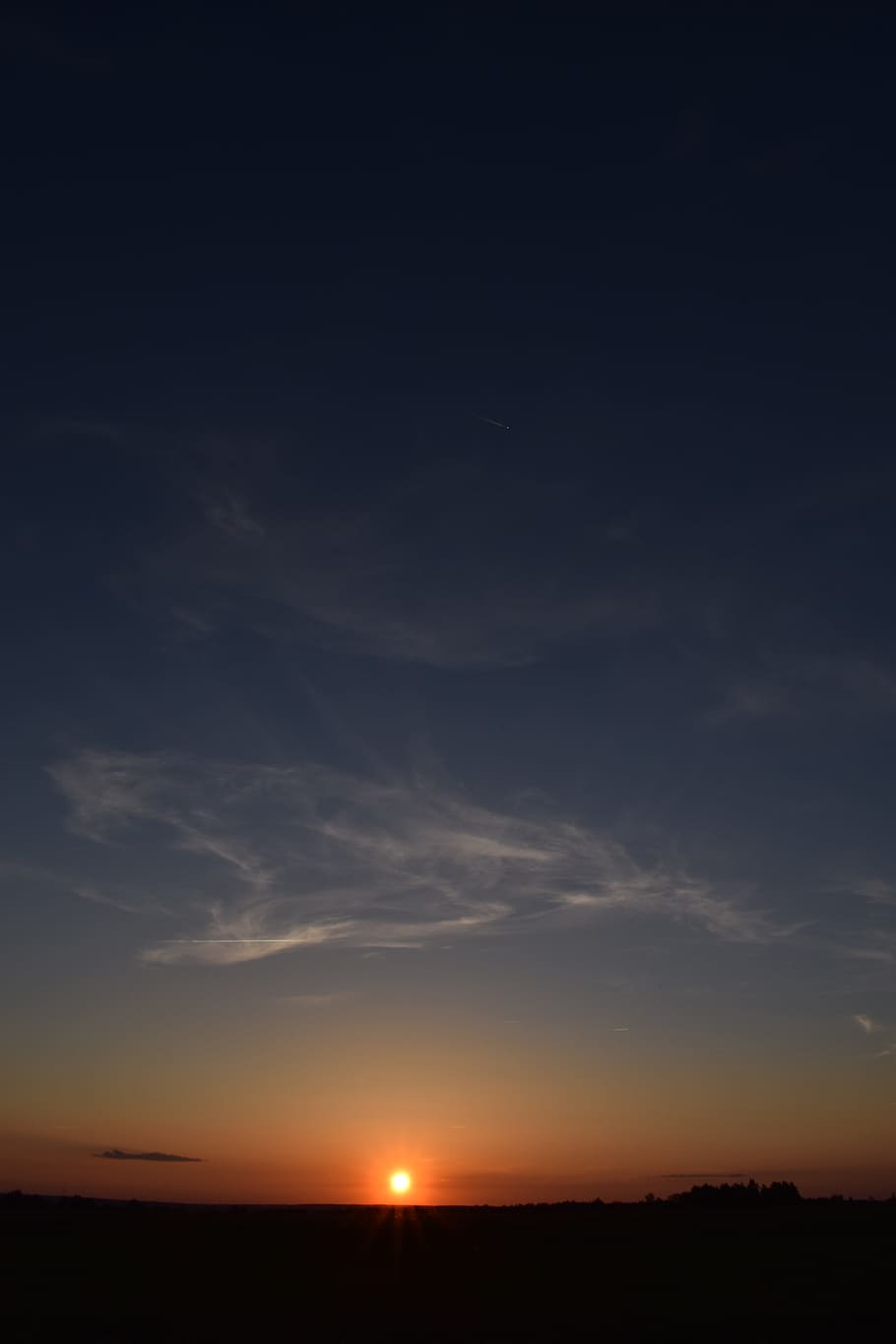 sunset, the sun, sky, view, evening, nature, landscape, west HD wallpaper