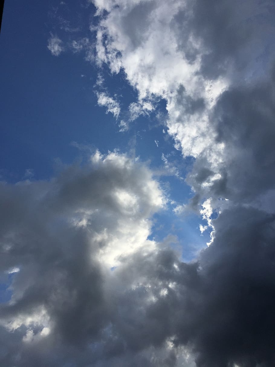 sky, blue sky, white cloud, cloud - sky, low angle view, beauty in nature HD wallpaper