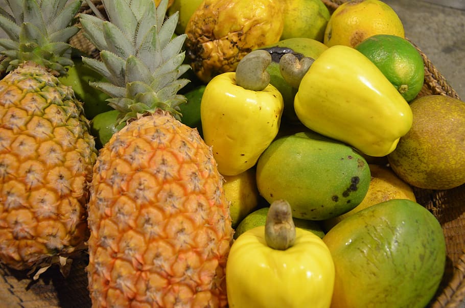 fruit, food, pineapple, healthy eating, food and drink, wellbeing HD wallpaper